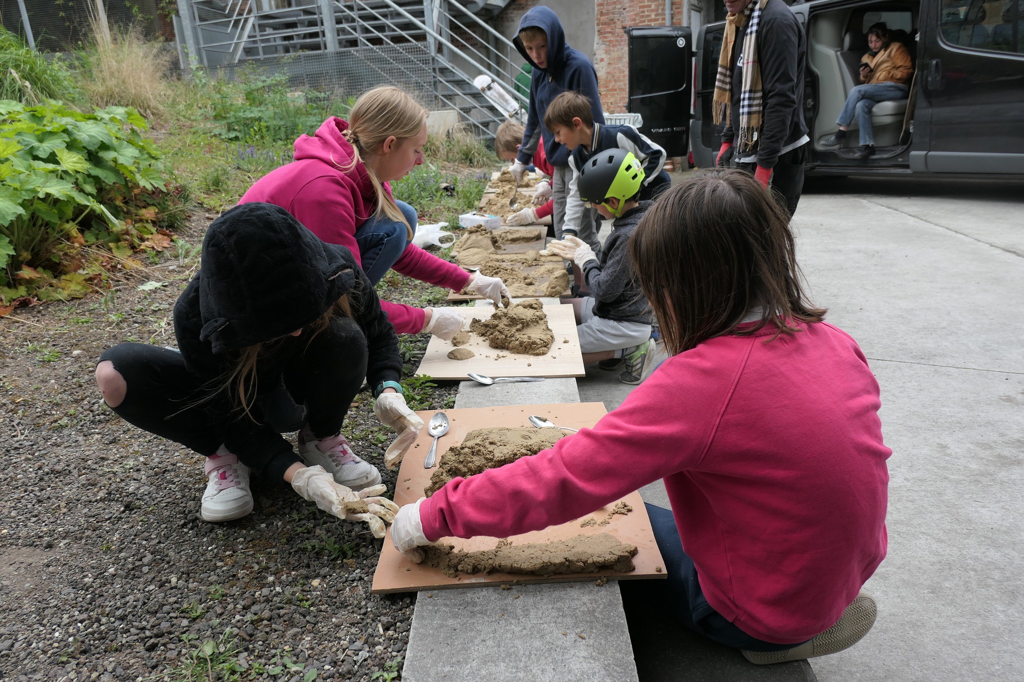 Moulage papier beton