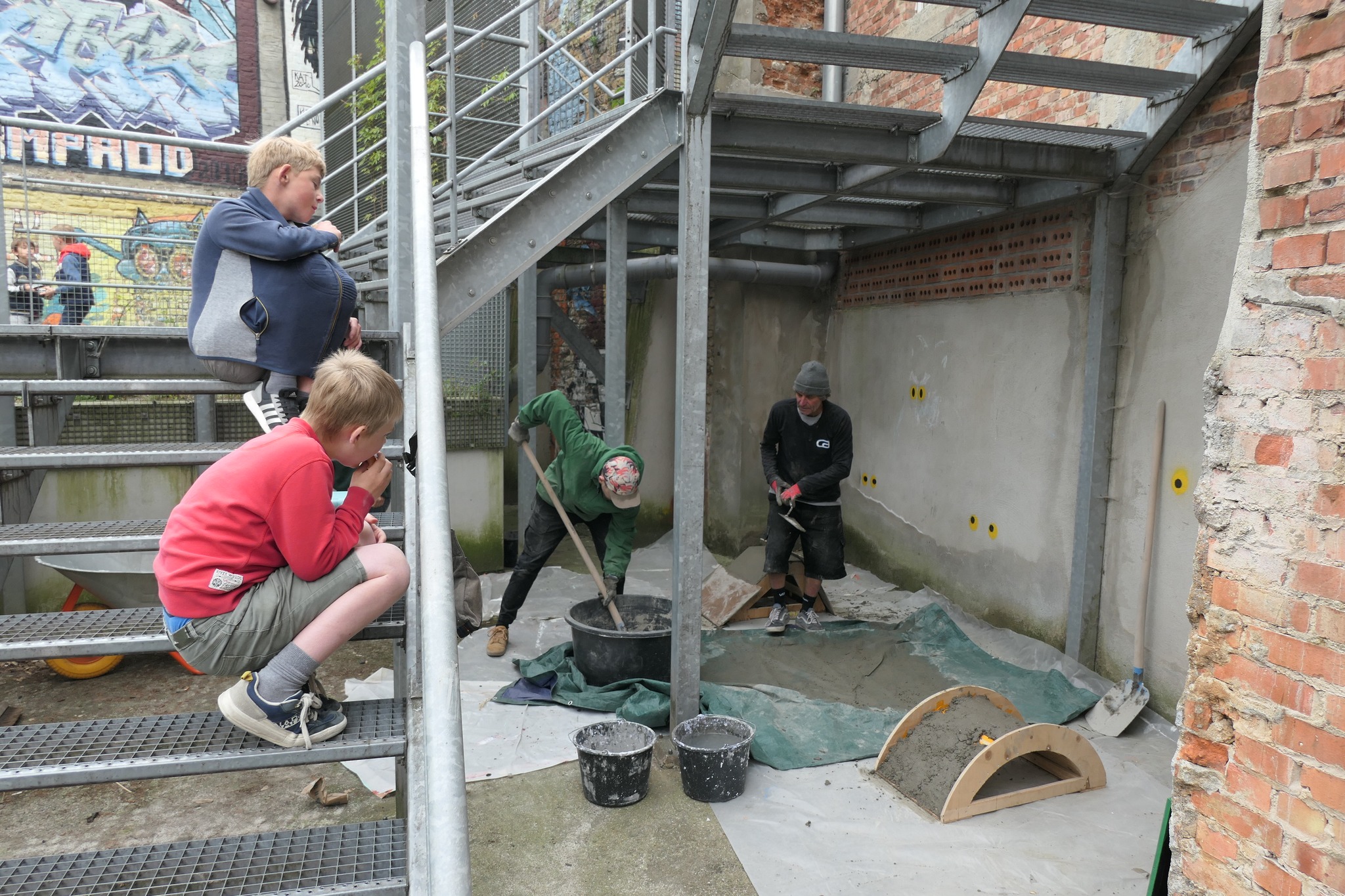 Moulage papier beton